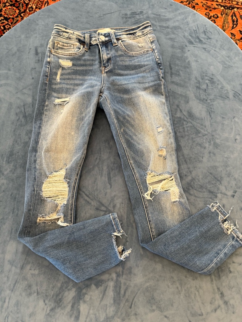 Vervet Distressed Stretch Light Blue Skinny Women’s Jeans